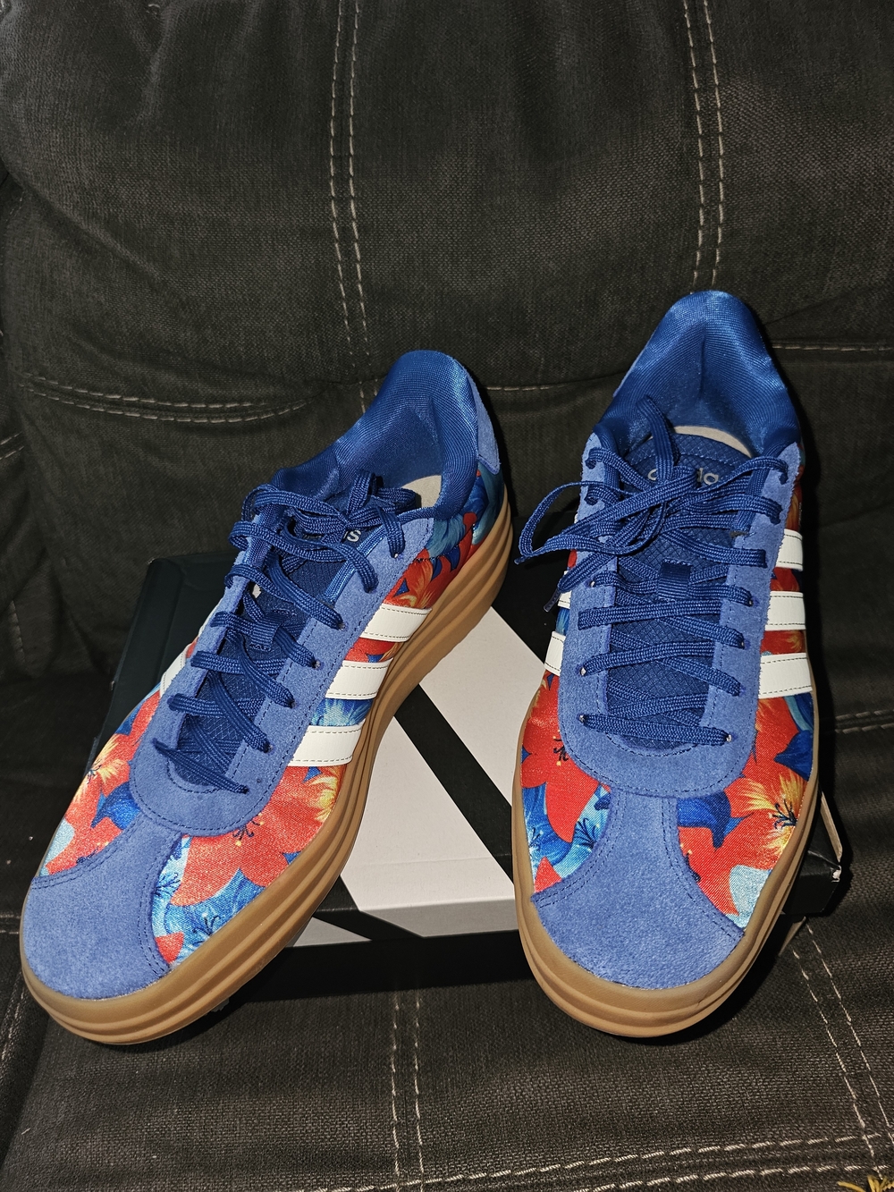 Adidas Floral Blue Platform VL Court Bold Sneakers - Picture 4 of 5